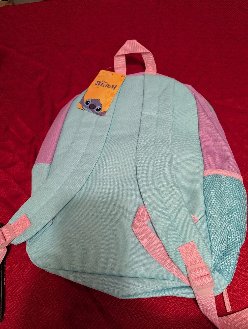 Disney Stitch Glitter Kids Backpack - Pink & Teal